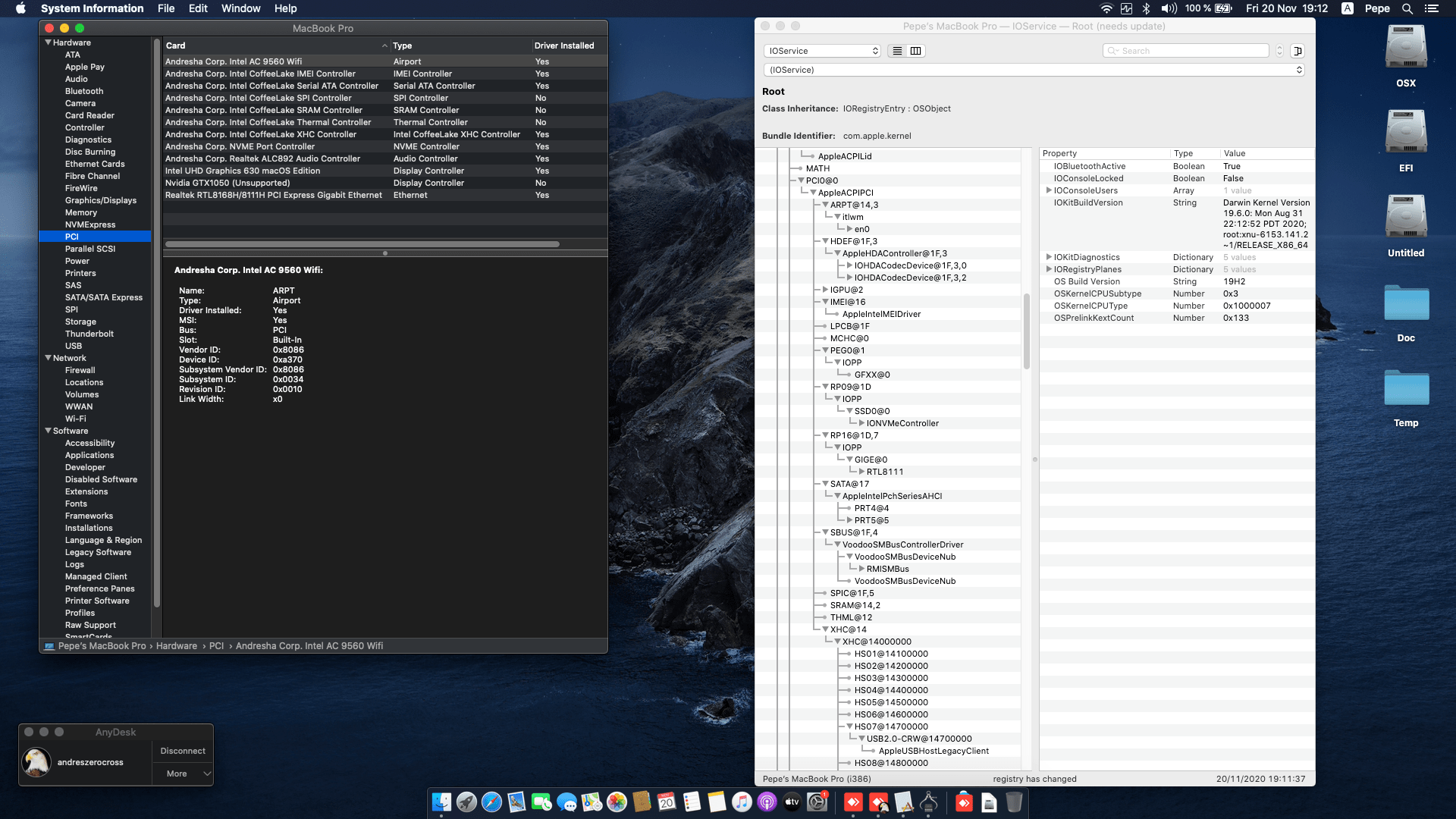 MSI GL63 8RCS 049XES [CoffeeLake   Intel UHD 630 + I2C]   OpenCore 9